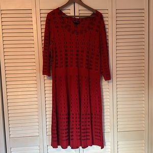 Cute red & black sweater dress